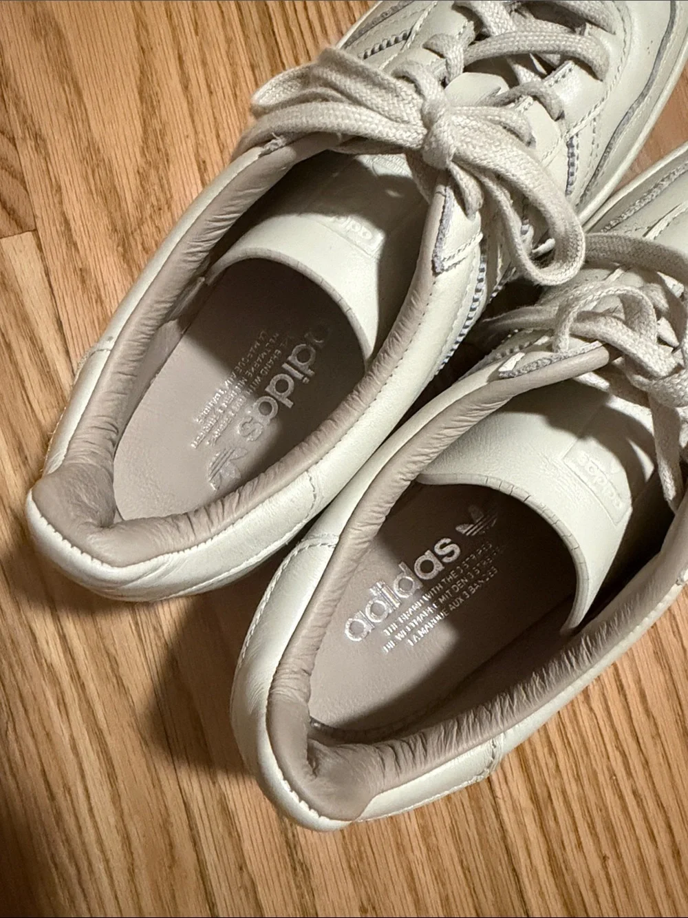 Adidas Cream Sneaker- fits more like a 7